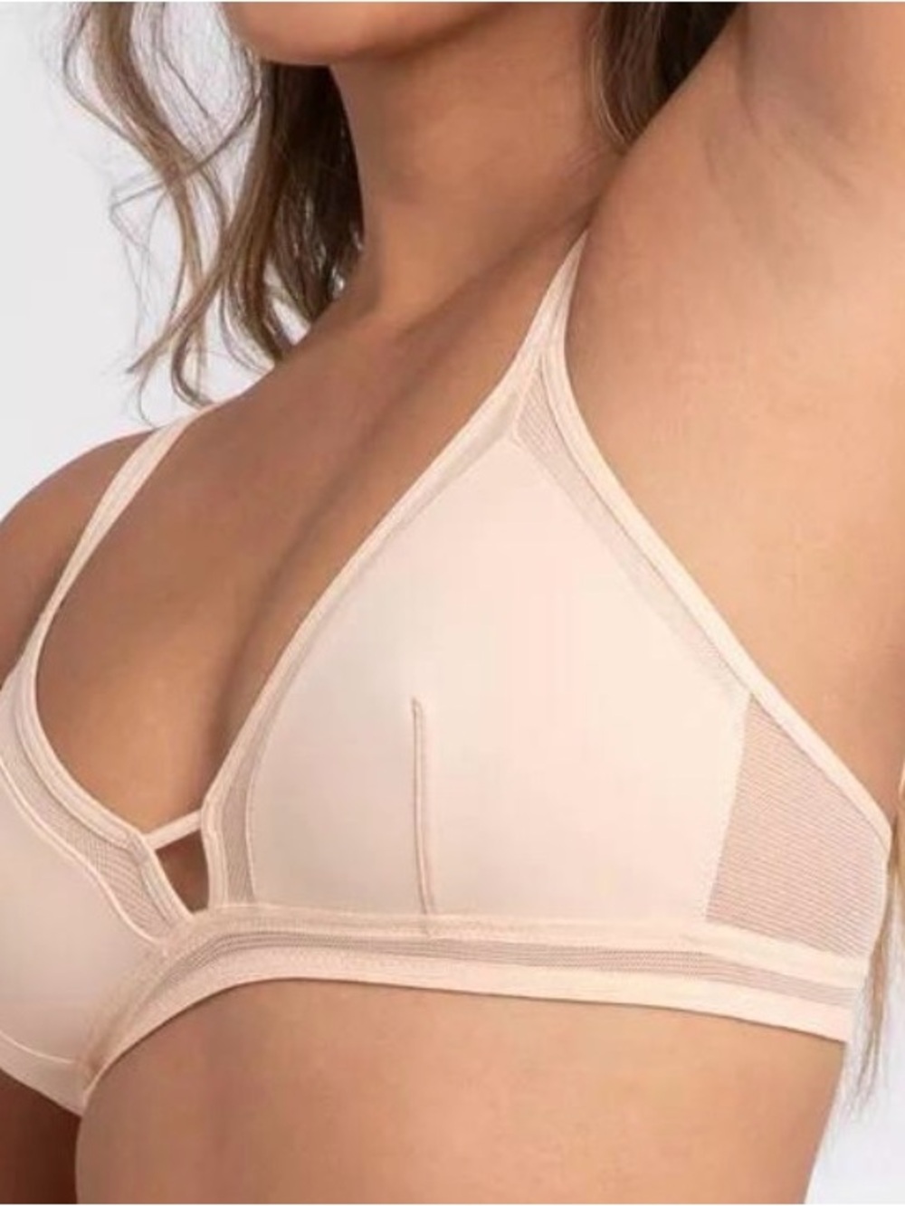 Lively White Wireless Plunge Bralette